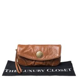 Pre Owned Marc by Marc Jacobs Brown Leather Wristlet