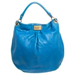 مملوكة مسبقًا Marc by Marc Jacobs Blue Leather Classic Q Hillier Hobo