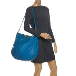 مملوكة مسبقًا Marc by Marc Jacobs Blue Leather Classic Q Hillier Hobo