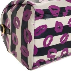 Pre Owned Marc By Marc Jacobs Multicolor Coated Canvas Easy Lips Bowler Bag