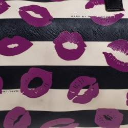 Pre Owned Marc By Marc Jacobs Multicolor Coated Canvas Easy Lips Bowler Bag