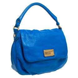 Marc by Marc Jacobs Blue Leather Classic Q Lil Ukita Top Handle Bag