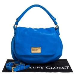 Marc by Marc Jacobs Blue Leather Classic Q Lil Ukita Top Handle Bag