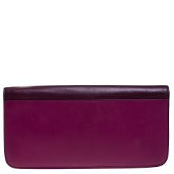 Pre Owned حقيبة كلاتش مارك باي مارك جاكوبس جلد أرجاونية/ بنفسجية