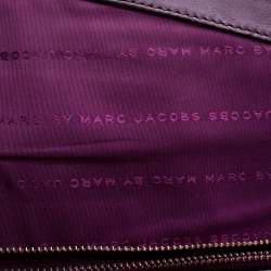Pre Owned حقيبة كلاتش مارك باي مارك جاكوبس جلد أرجاونية/ بنفسجية