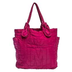 Pre Owned Marc by Marc Jacobs Fuchsia Nylon Medium Pretty Tate Tote