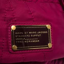 Pre Owned Marc by Marc Jacobs Fuchsia Nylon Medium Pretty Tate Tote