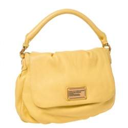 Marc by Marc Jacobs Yellow Leather Classic Q Lil Ukita Top Handle Bag