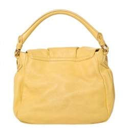 Marc by Marc Jacobs Yellow Leather Classic Q Lil Ukita Top Handle Bag