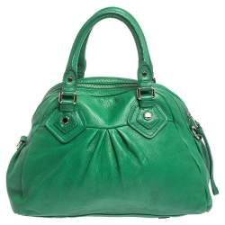 مملوكة مسبقًا حقيبة مارك باي مارك جاكوبس كلاسيك كيو بيبي ايدن جلد خضراء