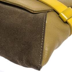 Pre Owned Marc by Marc Jacobs Tri Color Leather and Suede Clutch