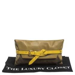 Pre Owned Marc by Marc Jacobs Tri Color Leather and Suede Clutch