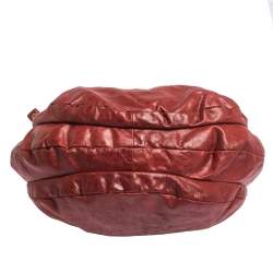 Pre Owned Marc by Marc Jacobs Red Glaze Leather Classic Q Hillier Hobo