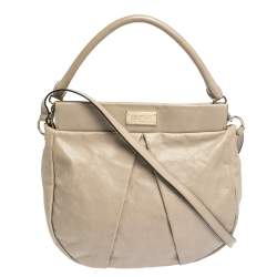 مملوكة مسبقًا Marc by Marc Jacobs Beige Leather Classic Q Hillier Hobo