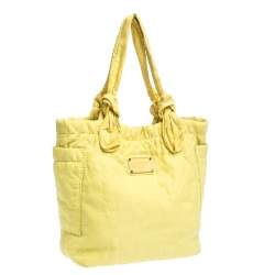 Pre Owned Marc by Marc Jacobs Yellow Nylon Medium Pretty Tate Tote