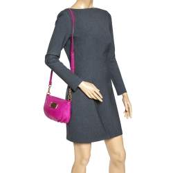 Pre Owned Marc by Marc Jacobs Magenta Leather Classic Q Percy Crossbody Bag