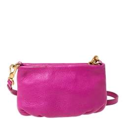 Pre Owned Marc by Marc Jacobs Magenta Leather Classic Q Percy Crossbody Bag