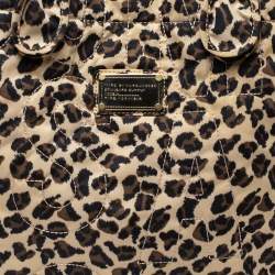 مملوكة مسبقًا حقيبة مارك باي مارك جاكوبس نايلون جلد بيج نقشة الفهد متوسطة