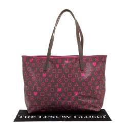 Pre Owned حقيبة مارك باي مارك جاكوبس جلد وبي في سي جلد بني/وردي