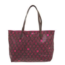 Pre Owned حقيبة مارك باي مارك جاكوبس جلد وبي في سي جلد بني/وردي