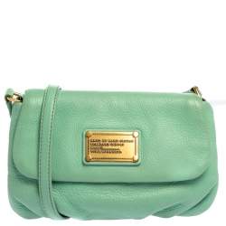 Marc Jacobs The Essential Leather Shoulder Crossbody Bag, Mint Green