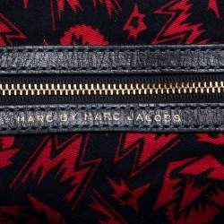 Pre Owned Marc by Marc Jacobs Dark Blue Canvas and Leather Turnlock Flap Shoulder Bag