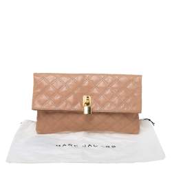 مملوكة مسبقًا حقيبة كلتش مارك باي مارك جاكوبس "ايوغيني" جلد بيج 