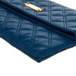 مملوكة مسبقًا Marc by Marc Jacobs Blue Quilted Leather Large Eugenie Clutch