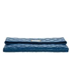 مملوكة مسبقًا Marc by Marc Jacobs Blue Quilted Leather Large Eugenie Clutch