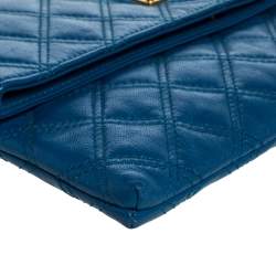 مملوكة مسبقًا Marc by Marc Jacobs Blue Quilted Leather Large Eugenie Clutch