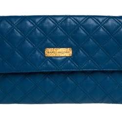 مملوكة مسبقًا Marc by Marc Jacobs Blue Quilted Leather Large Eugenie Clutch