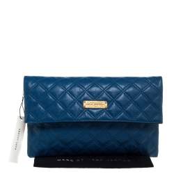 مملوكة مسبقًا Marc by Marc Jacobs Blue Quilted Leather Large Eugenie Clutch