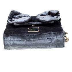 Pre Owned Marc by Marc Jacobs Grey Velvet Shoulder Bag