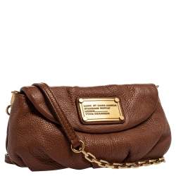 Pre Owned Marc by Marc Jacobs Brown Leather Mini Classic Q Natasha Crossbody Bag
