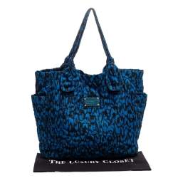 Pre Owned Marc by Marc Jacobs Blue/Black Nylon Pretty Tate Tote
