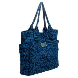 Pre Owned Marc by Marc Jacobs Blue/Black Nylon Pretty Tate Tote