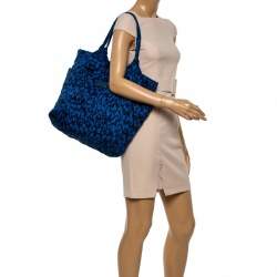 Pre Owned Marc by Marc Jacobs Blue/Black Nylon Pretty Tate Tote
