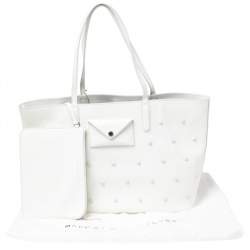 Pre Owned Marc by Marc Jacobs White Leather Shopper Tote