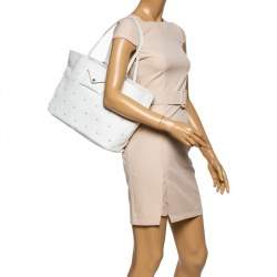 Pre Owned Marc by Marc Jacobs White Leather Shopper Tote