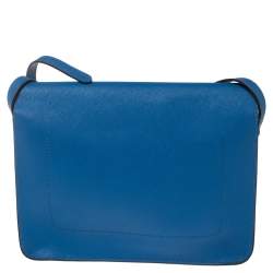 Pre Owned Marc by Marc Jacobs Blue/Black Leather Lip Lock Shoulder Bag