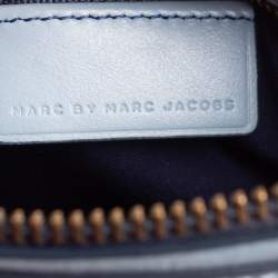 Pre Owned Marc by Marc Jacobs Blue Leather Espionage Shoulder Bag