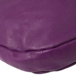 Pre Owned Marc by Marc Jacobs Purple Leather Classic Q Hillier Hobo
