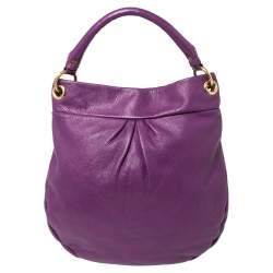 Pre Owned Marc by Marc Jacobs Purple Leather Classic Q Hillier Hobo