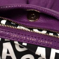Pre Owned Marc by Marc Jacobs Purple Leather Classic Q Hillier Hobo