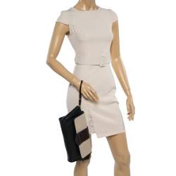 Pre Owned حقيبة كلتش مارك باي مارك جاكوبس "فليبينغ اوت" جلد ثلاثي اللون