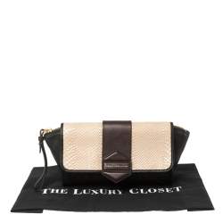 Pre Owned حقيبة كلتش مارك باي مارك جاكوبس "فليبينغ اوت" جلد ثلاثي اللون