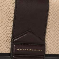 Pre Owned حقيبة كلتش مارك باي مارك جاكوبس "فليبينغ اوت" جلد ثلاثي اللون