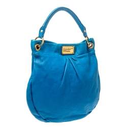 Pre Owned Marc by Marc Jacobs Blue Leather Classic Q Hillier Hobo