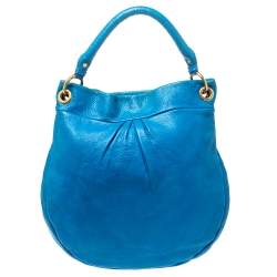 Pre Owned Marc by Marc Jacobs Blue Leather Classic Q Hillier Hobo