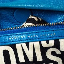 Pre Owned Marc by Marc Jacobs Blue Leather Classic Q Hillier Hobo